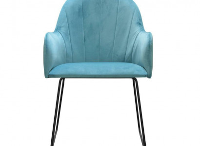 Moderne Lehnstühle Gruppe 8 Stühle Set Garnitur Turkis Polster Armlehne